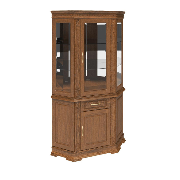 Шкаф комбинированный угловой Верди Классик П1.0487.0.18 (Черешня)