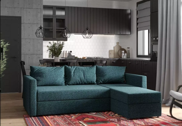 Диван угловой трехместный Вало с длинным подлокотником