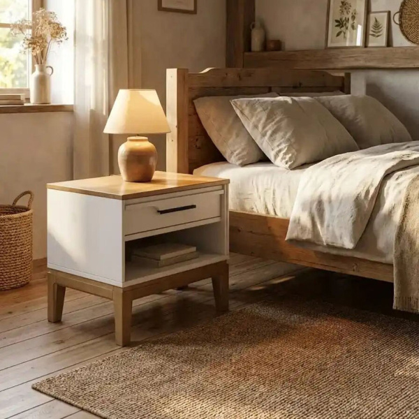 Тумба прикроватная 01 Гранада (Белый воск/Антик 24)