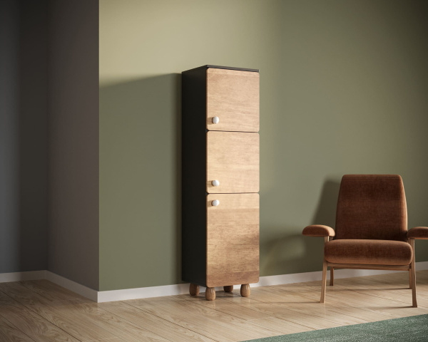 Шкаф узкий с тремя дверками Split SP10