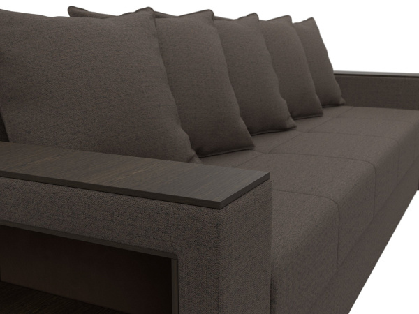 Диван прямой Дубай Лайт полки слева Рогожка