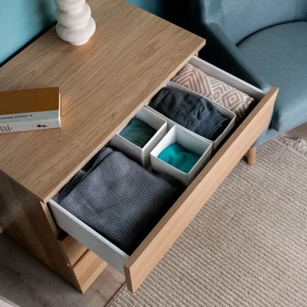 Комод Варма Прайм 3 дуб беленый