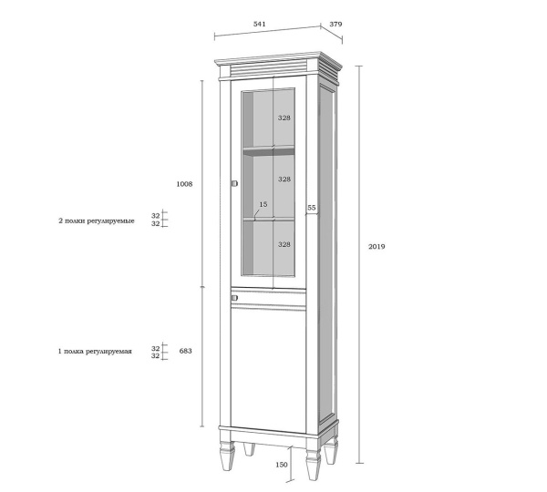 Стеллаж Ольса 101/100 (П/Л)