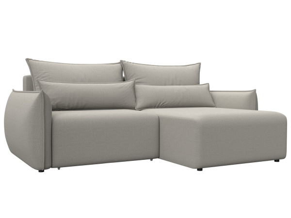 Диван угловой Лига-051 НПБ угол универсальный Рогожка (Амур 02 бежевый)