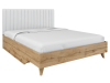 Кровать Лаура 900 с настилом (Дуб вотан/Белый шагрень)