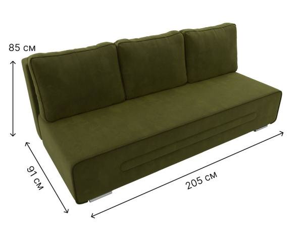 Диван прямой Приам Микровельвет