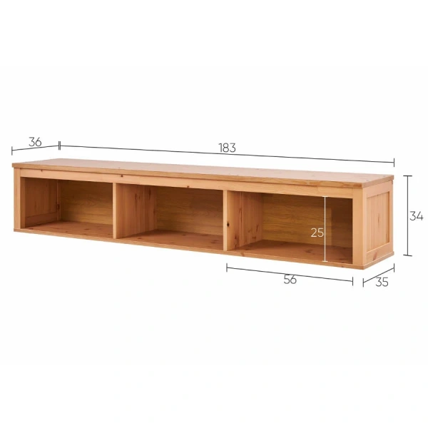 Полка навесная 183х34х37 Кымор Hemnes