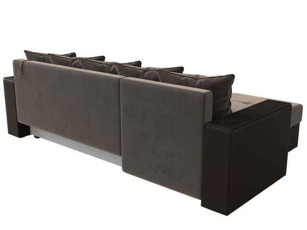 Диван угловой Дубай Лайт левый угол Велюр\Экокожа