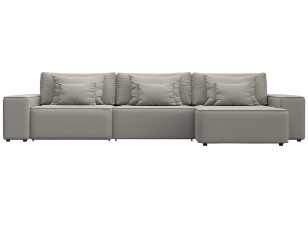 Диван угловой Лига-074 угол универсальный Рогожка (Амур 02 бежевый)