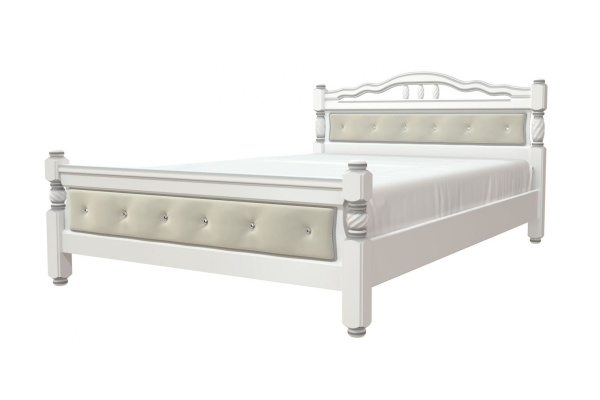 Кровать двуспальная Карина 11 (кровать двойная 1400х2000 цвет Дуб молочный (СВЕТЛЫЙ))