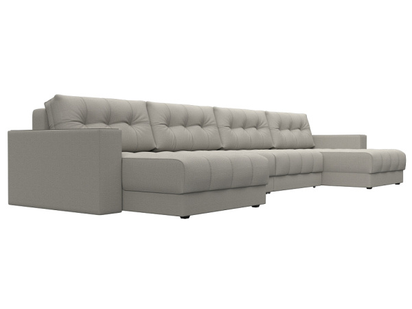 Диван П-образный с декором Лига-049 НПБ Лонг Рогожка