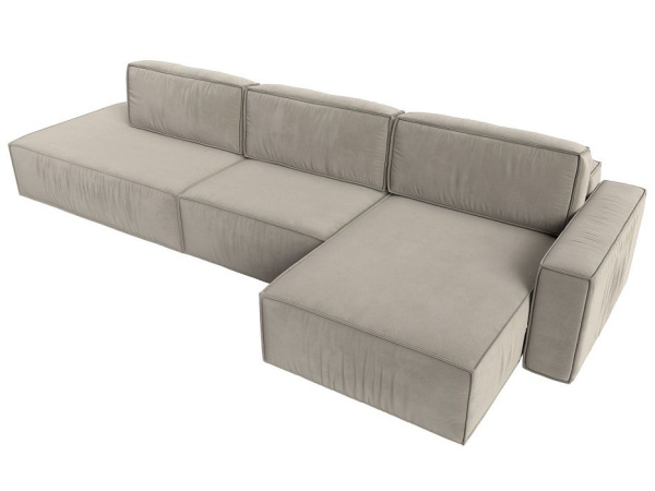 Диван угловой Прага модерн лонг правый угол Микровельвет