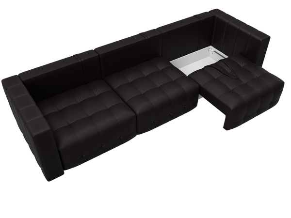 Диван прямой Лига-052 НПБ Лонг Экокожа