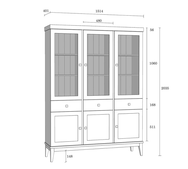 Шкаф для посуды Бон Вояж 333