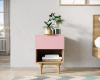 Тумбочка с верхним ящиком Line LN10/GR1 (Цвет Pink)