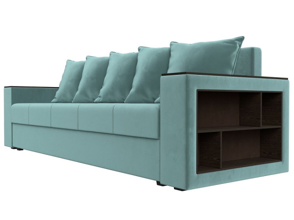 Диван прямой Дубай Лайт полки справа Велюр