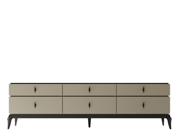 Тумба ТВ Florence 6 ящиков (Оливковый/Черный)