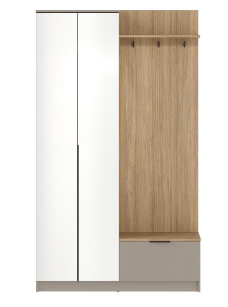 Шкаф ADA SZF2L1K/360 (Глиняный серый/ Дуб урбан янтарный, Глиняный серый)