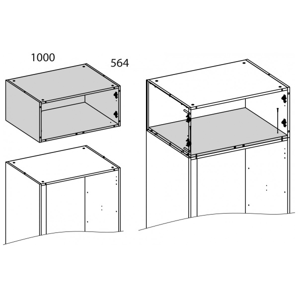 Корпус антресоли TETRA 100/56