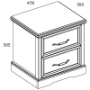 Тумба прикроватная 2S ТОСКАНА НЬЮ