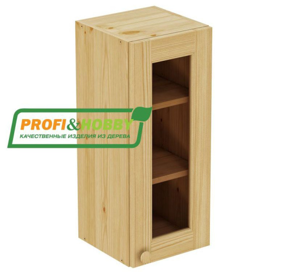 Шкаф настенный 1 дверь 300*720 стекло (Цвет без покрытия)