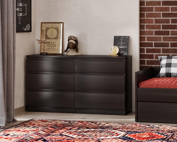 Комод КАСТОР длинный с шестью ящиками