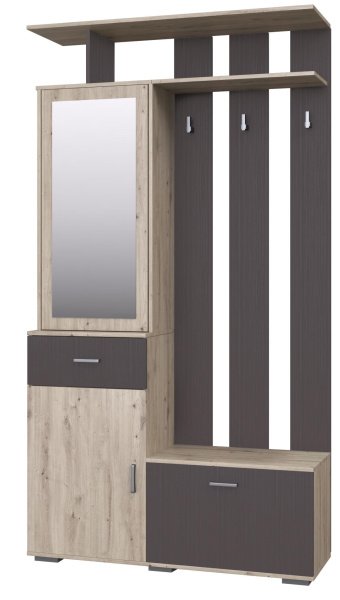 Шкаф-вешалка Имидж №1 (МОДУЛЬ №1 , ЛДСП, Дуб Боннифаций/Вольфрам)