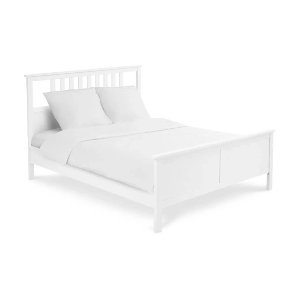 Кровать двуспальная Кымор Hemnes с металлическим основанием 160*200 (Белый)
