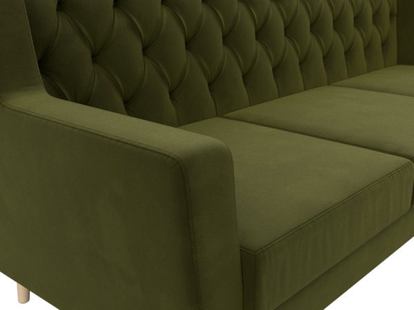 Диван кухонный прямой Брайтон 3 Люкс Микровельвет