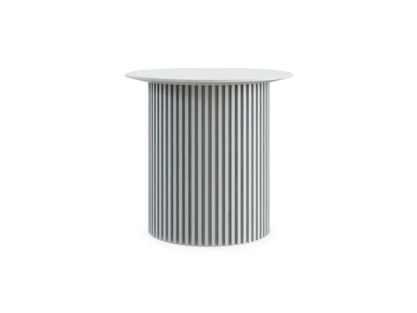 Стол журнальный Mono Stripe D40/D29/H37,5 (Стол журнальный Mono Stripe D40/D29/H37,5 Цвет Дуб белый, рифленый)