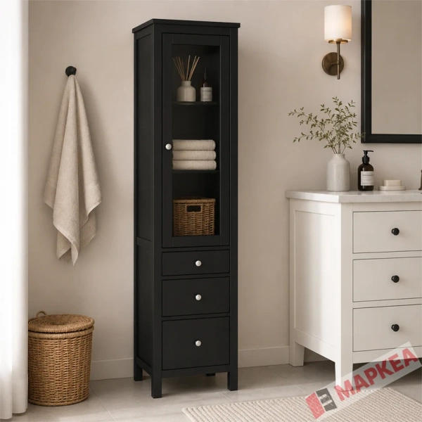 Шкаф для посуды Кантри Hemnes 13 ММЦ (Блек)