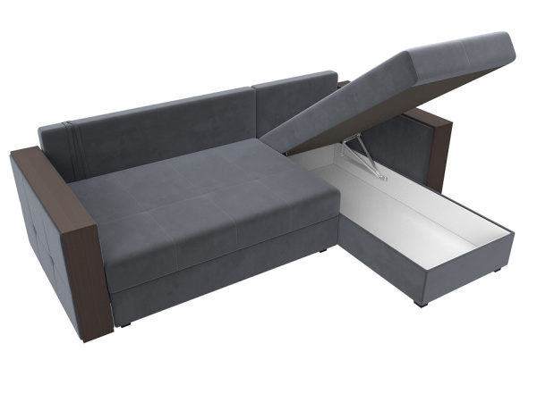 Диван угловой Валенсия Лайт правый угол Велюр