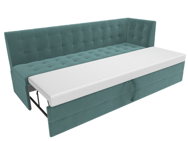 Диван кухонный прямой Бриз с углом справа Велюр