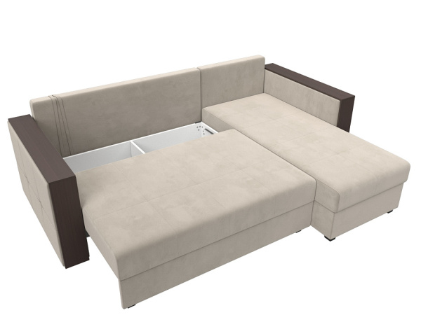 Диван угловой Валенсия Лайт правый угол Микровельвет