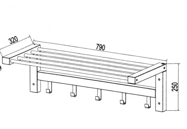 Полка навесная 79 Кымор Hemnes Кантри