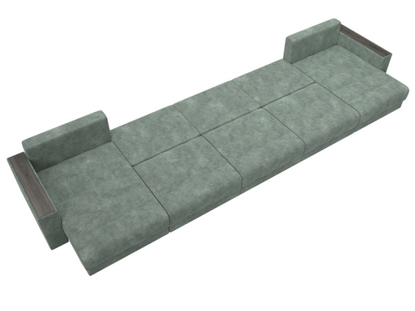 Диван П-образный с декором Лига-049 НПБ Мегалонг Велюр