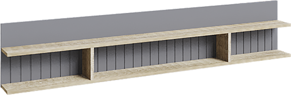 Полка Доминго (Дуб каньон монумент/Софт серый дым)