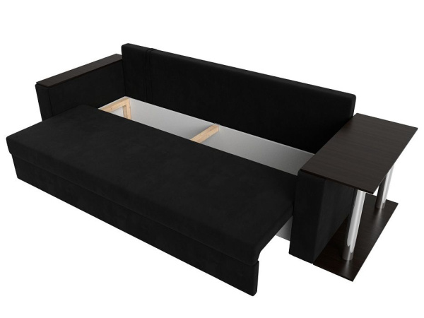 Диван прямой Атланта со столом справа Микровельвет