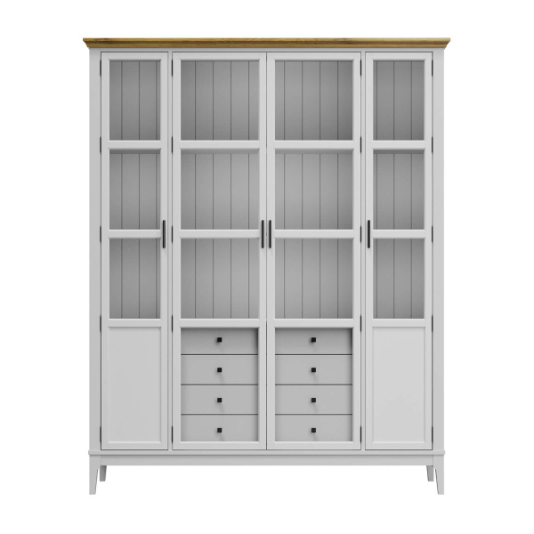 Витрина Квадро-С 422С/04 (Белый лак/Антик 24)