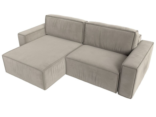 Диван угловой Прага классик левый угол Микровельвет