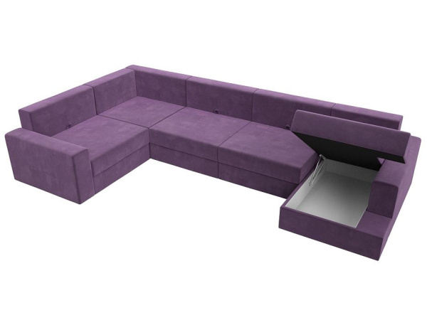 Диван П-образный Майами правый угол Микровельвет