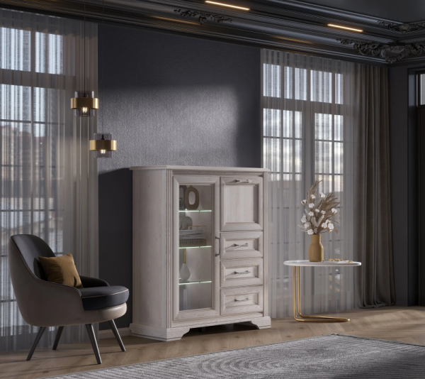 Тумба с подсветкой STYLIUS B169-KOM1W1B3S