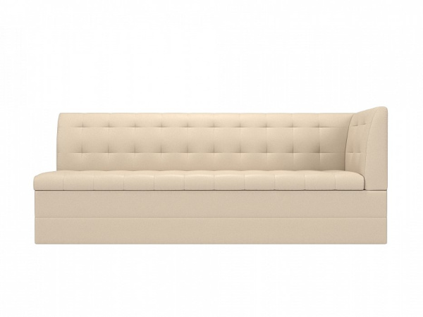 Диван кухонный Бриз с углом справа Экокожа (Бежевый)