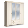 Шкаф распашной четырехдверный с зеркалами Сиена (Бодега Белый (Патина «Золото»))