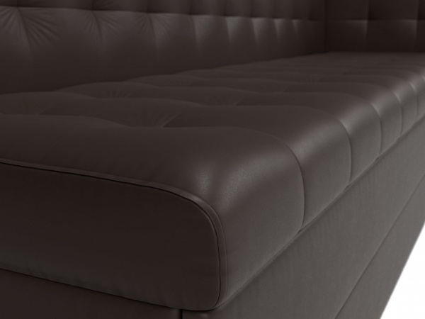 Диван кухонный прямой Бриз с углом справа Экокожа