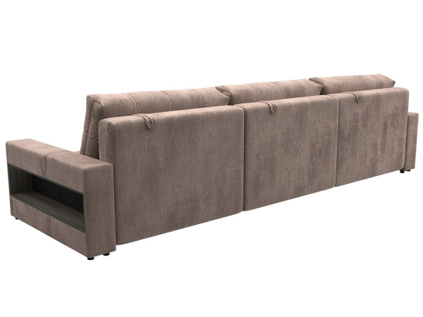 Диван прямой с полками Лига-053 НПБ Лонг Велюр