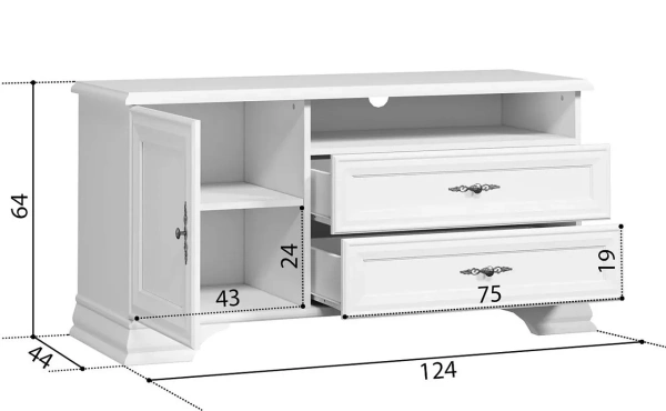 Тумба KENTAKI S320-RTV1D2S