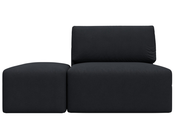 Модули диван и пуф Лига-060 НПБ Замша (JOLY 16 темно-серый)