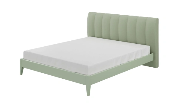 Кровать двуспальная Джали Вертикаль (1400х2000, цвет зелёный самшит/Зелёный самшит, кровать двойная)