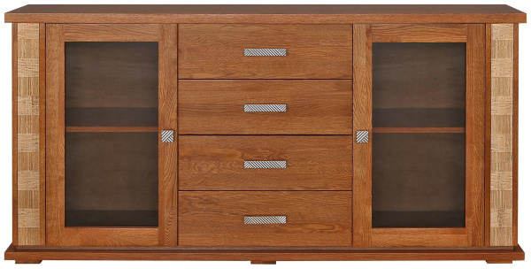 Тумба комбинированная Тунис П6.343.0.03 (П343.03Ш) (Медовый с золочением)